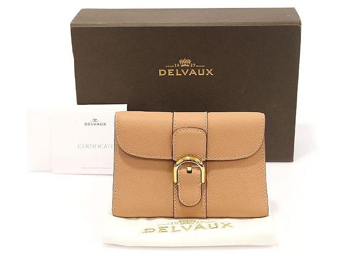 Delvaux Billetera Compacta Brillante Rosa Beige Vision en Piel de Ternera Rodeo - vista 2