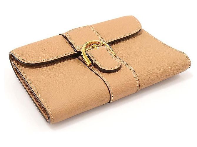 Delvaux Billetera Compacta Brillante Rosa Beige Vision en Piel de Ternera Rodeo - vista 4