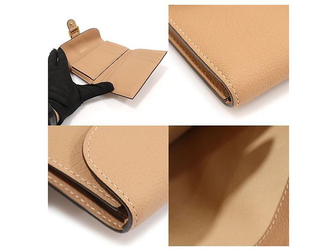 Delvaux Billetera Compacta Brillante Rosa Beige Vision en Piel de Ternera Rodeo - vista 6