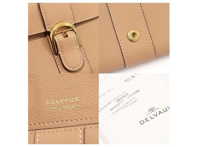Delvaux Billetera Compacta Brillante Rosa Beige Vision en Piel de Ternera Rodeo - vista 7