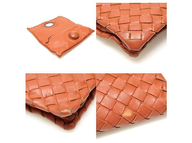 Bottega Veneta Faltbare Clutch aus Ziegelfarbenem Nappa-Gewebe Braun - Ansicht 6