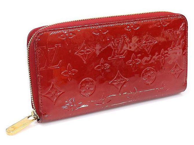 Louis Vuitton Cartera Larga Zippy Monogram Verni Pompadour Roja - vista 2