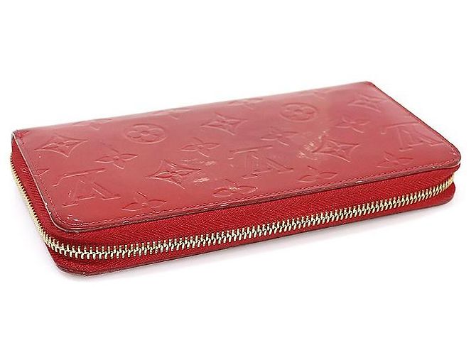 Louis Vuitton Cartera Larga Zippy Monogram Verni Pompadour Roja - vista 3