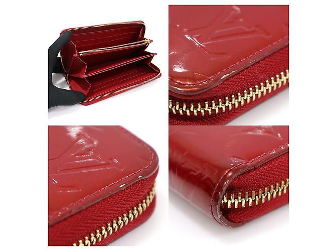 Louis Vuitton Cartera Larga Zippy Monogram Verni Pompadour Roja - vista 5