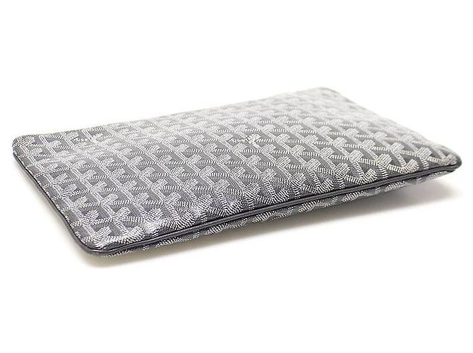 Goyard Senat MM Clutch aus grauem Spezialcanvas Braun - Ansicht 5