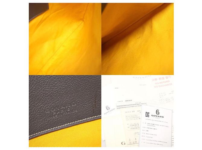 Goyard Senat MM Clutch aus grauem Spezialcanvas Braun - Ansicht 7