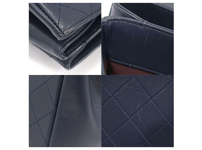 Chanel Navy Calfskin Quilted Metal Chain Tote Series) Blue - view 6
