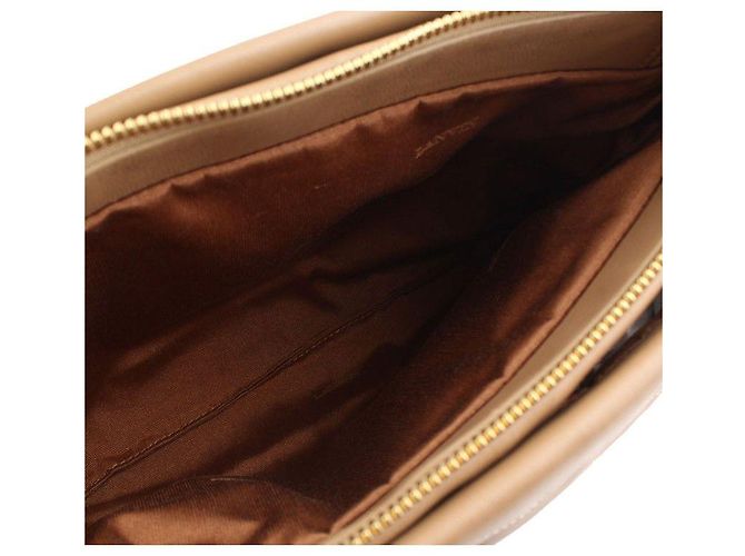 Lanvin Trío de Hombro con Cadena Dorada Acolchada Beige Dorado - vista 5