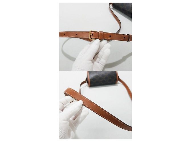 Céline Borsa a tracolla media Pouch Marrone - vista 6