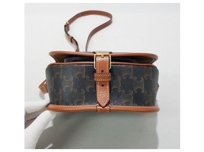 Céline Borsa a tracolla media Pouch Marrone - vista 7