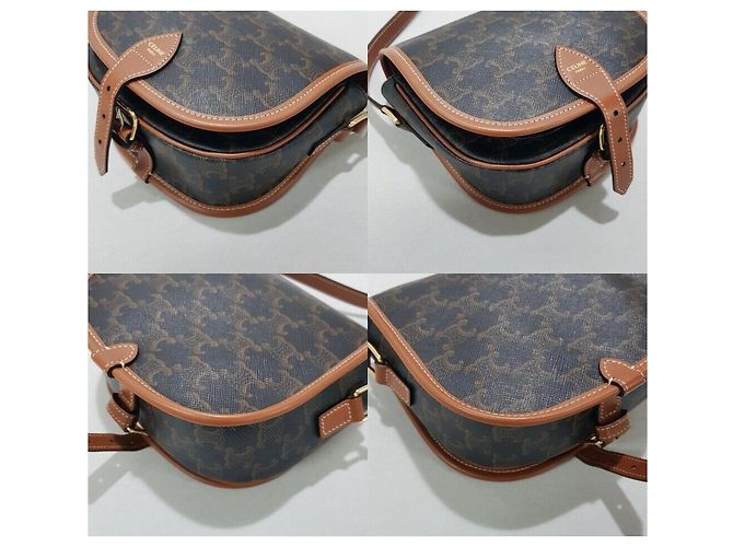 Céline Borsa a tracolla media Pouch Marrone - vista 8