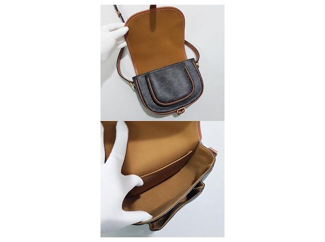Céline Borsa a tracolla media Pouch Marrone - vista 9