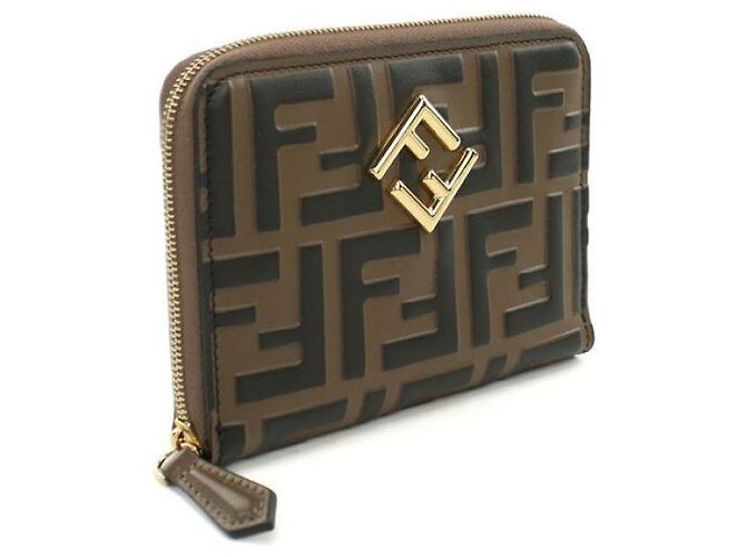 Fendi FF Diamant Zip-Around Mittel Braun - Ansicht 4