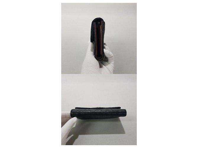 Chanel Billetera de solapa de caviar clásico Negro - vista 4