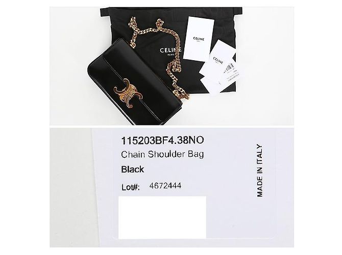 Céline Triope Chain Schultertasche Schwarz - Ansicht 6