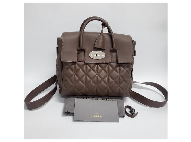 Mulberry Borsa tote e zaino Nappa Cara Delavine Marrone - vista 2