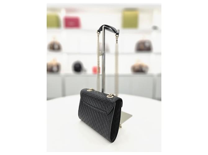 Gucci Borsa a tracolla mini catena Emily Nero - vista 11