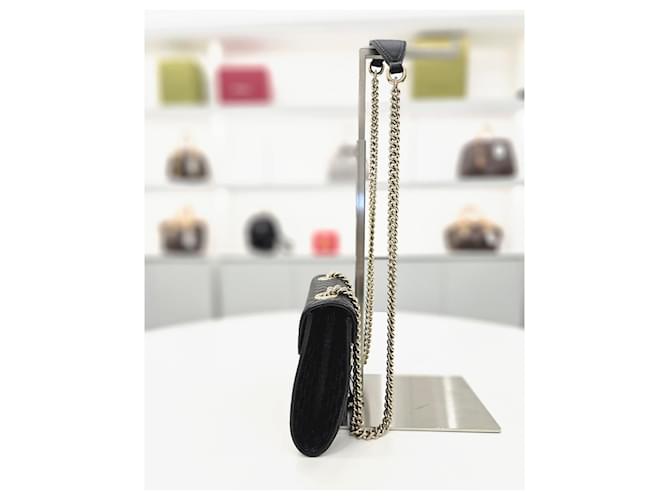 Gucci Borsa a tracolla mini catena Emily Nero - vista 13