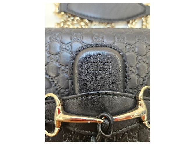 Gucci Borsa a tracolla mini catena Emily Nero - vista 20