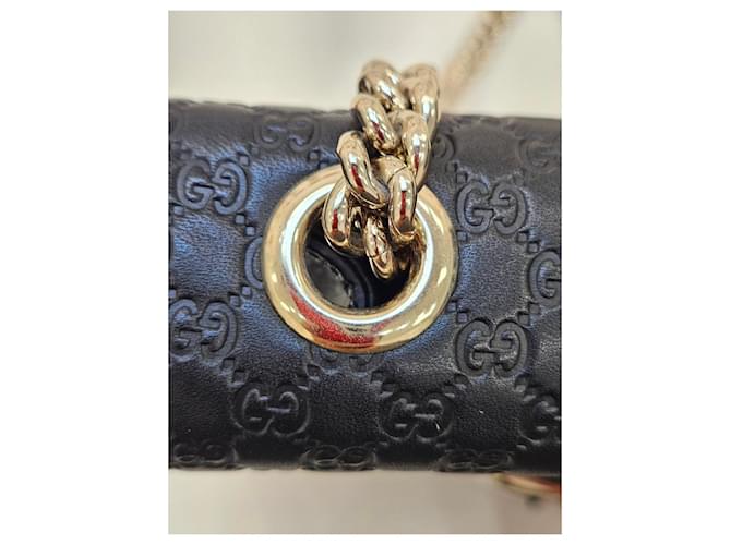 Gucci Borsa a tracolla mini catena Emily Nero - vista 24