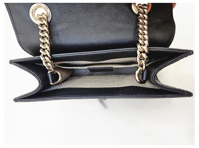 Gucci Borsa a tracolla mini catena Emily Nero - vista 26