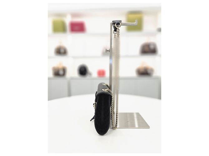 Gucci Borsa a tracolla mini catena Emily Nero - vista 3
