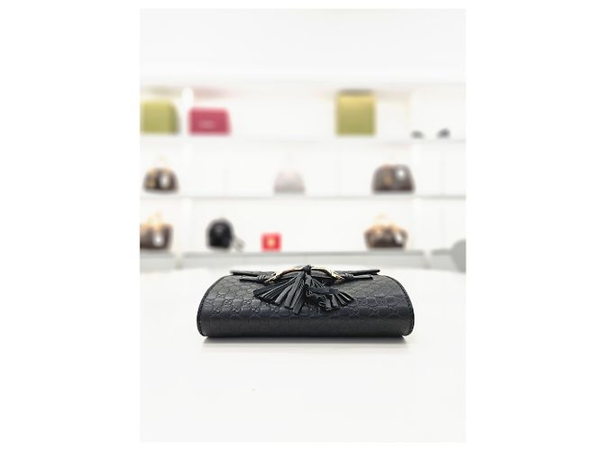 Gucci Borsa a tracolla mini catena Emily Nero - vista 4