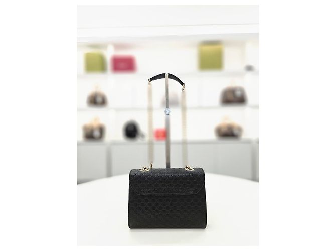 Gucci Borsa a tracolla mini catena Emily Nero - vista 9