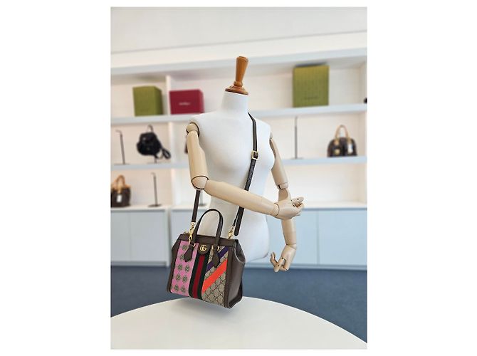 Gucci Piccola borsa tote e borsa a tracolla Multi Ophidia GG - vista 9
