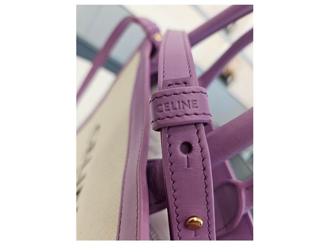 Cabas Céline Borsa Tote Verticale Piccola e Borsa a Spalla Porpora - vista 24