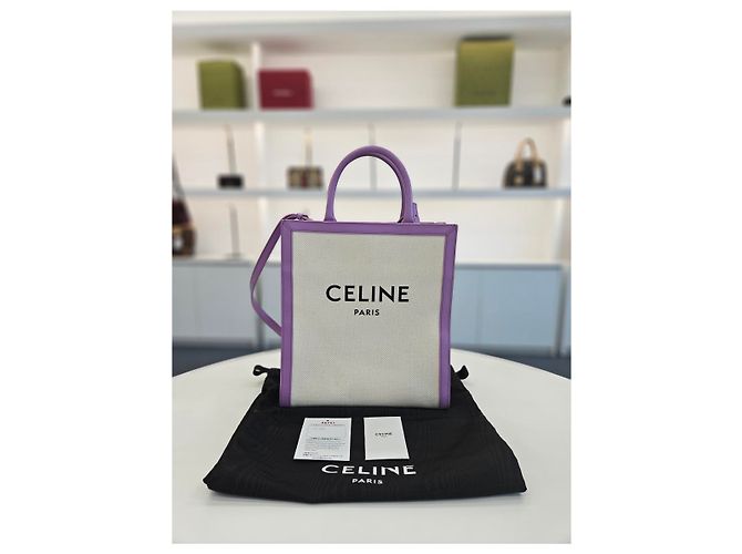 Cabas Céline Borsa Tote Verticale Piccola e Borsa a Spalla Porpora - vista 25