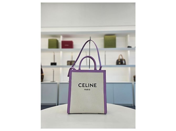 Cabas Céline Borsa Tote Verticale Piccola e Borsa a Spalla Porpora - vista 7