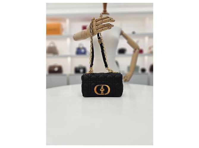 Dior Borsa Caro Small Cannage (Cinghia Autentica Aggiuntiva Inclusa) Nero - vista 6