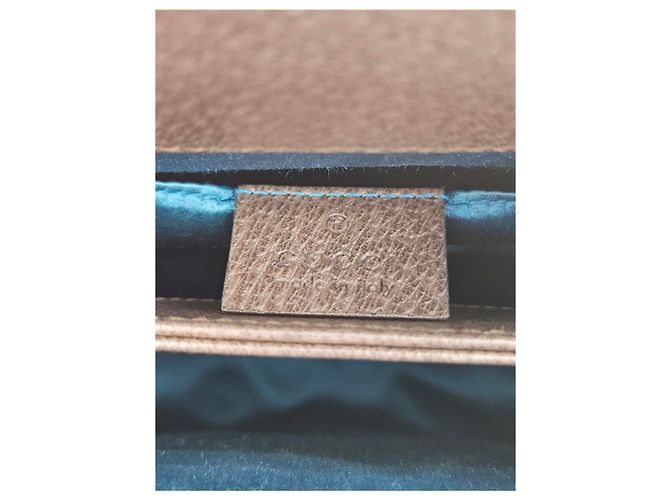 Gucci Borsa a Spalla Piccola Ophidia GG Supreme Chain Marrone - vista 20