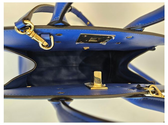 Salvatore Ferragamo Borsa Tote Piccola Studio e Borsa a Spalla Blu - vista 13
