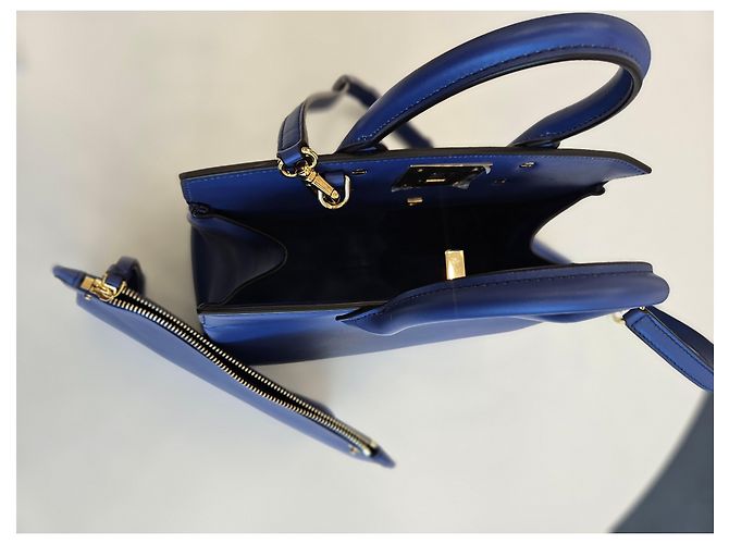 Salvatore Ferragamo Borsa Tote Piccola Studio e Borsa a Spalla Blu - vista 9