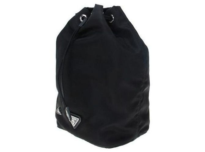Prada Borsa a secchiello Pocono Testo Nero - vista 3