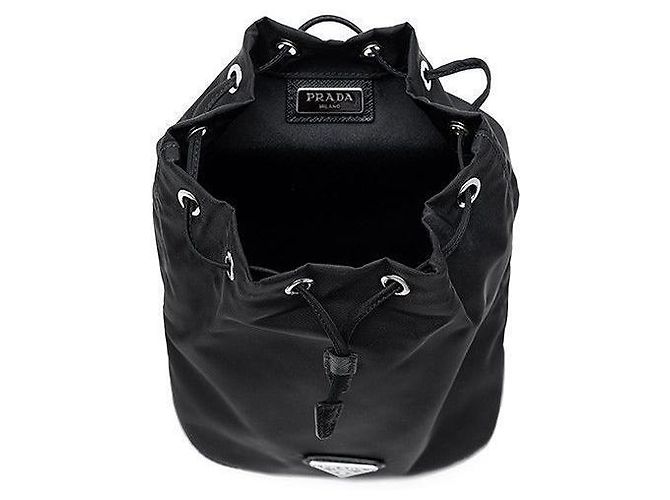 Prada Borsa a secchiello Pocono Testo Nero - vista 6