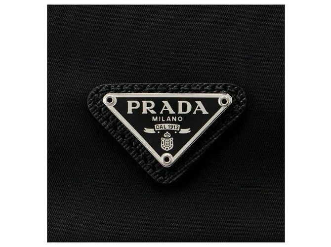 Prada Borsa a secchiello Pocono Testo Nero - vista 8