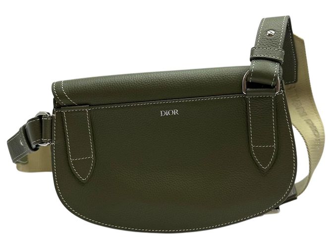 Dior Borsa a tracolla uomo Saddle Pouch Khaki Marrone - vista 6