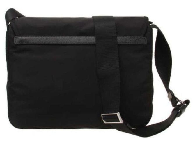 Prada Borsa a tracolla messaggero in Re-Nylon nera Nero - vista 3