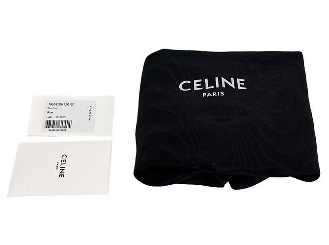 Céline Borsa a spalla media Taboo avorio Bianco - vista 7