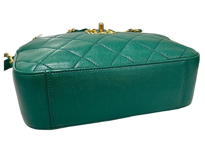 Chanel Borsa a tracolla con catena per fotocamera verde - vista 5