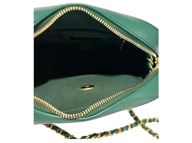 Chanel Borsa a tracolla con catena per fotocamera verde - vista 8