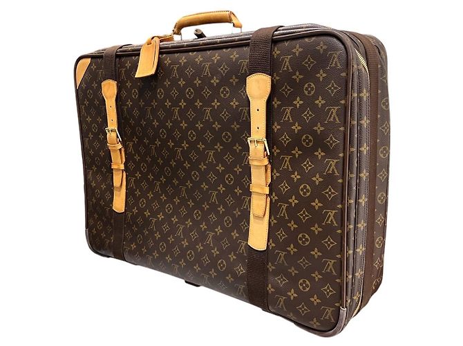 Louis Vuitton Valigia da viaggio Monogram Satellite Marrone - vista 3