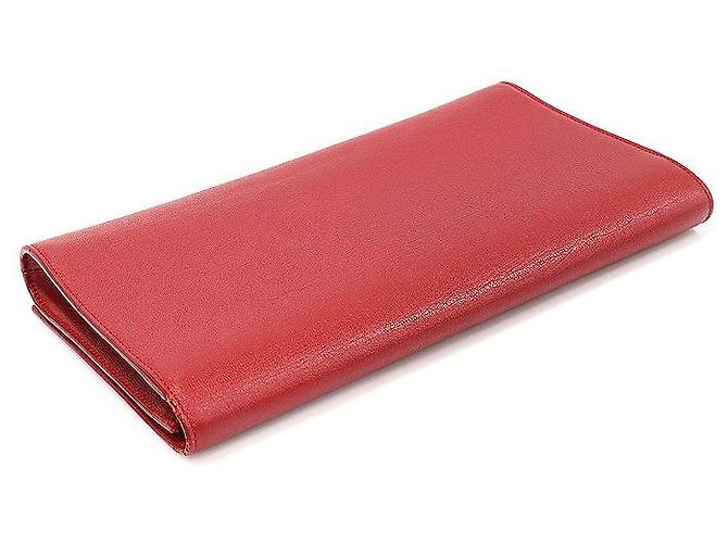 Jour Saint Laurent Pochette Monogram Veldture en Cuir Rouge - vue 5