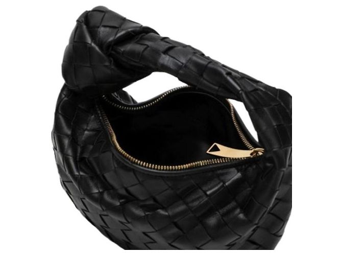 Bottega Veneta Mini borsa hobo Jodie nera Nero - vista 4