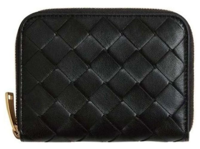 Bottega Veneta Portafoglio con zip Intrecciato Nero - vista 2