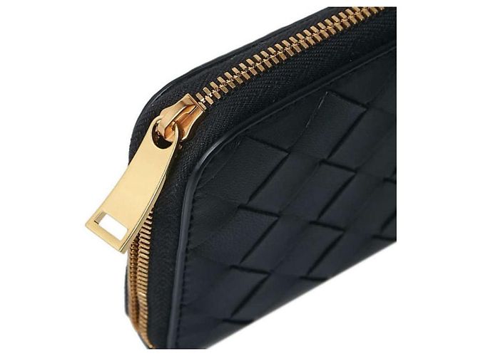 Bottega Veneta Portafoglio con zip Intrecciato Nero - vista 7