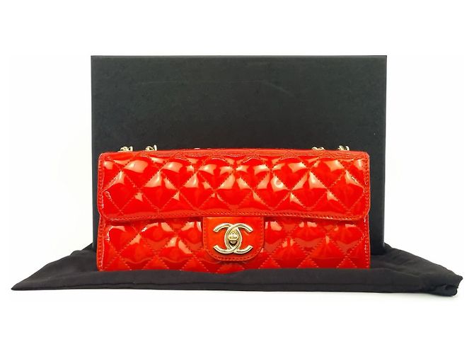 Chanel Borsa con patta in vernice Rosso - vista 10